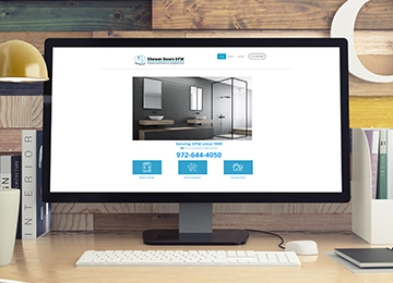 shower doors DFW website